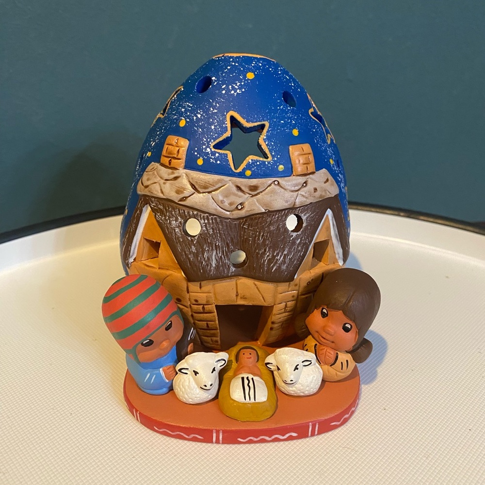 Ten Thousand Villages Cobourg Christmas Nativity Candleholder